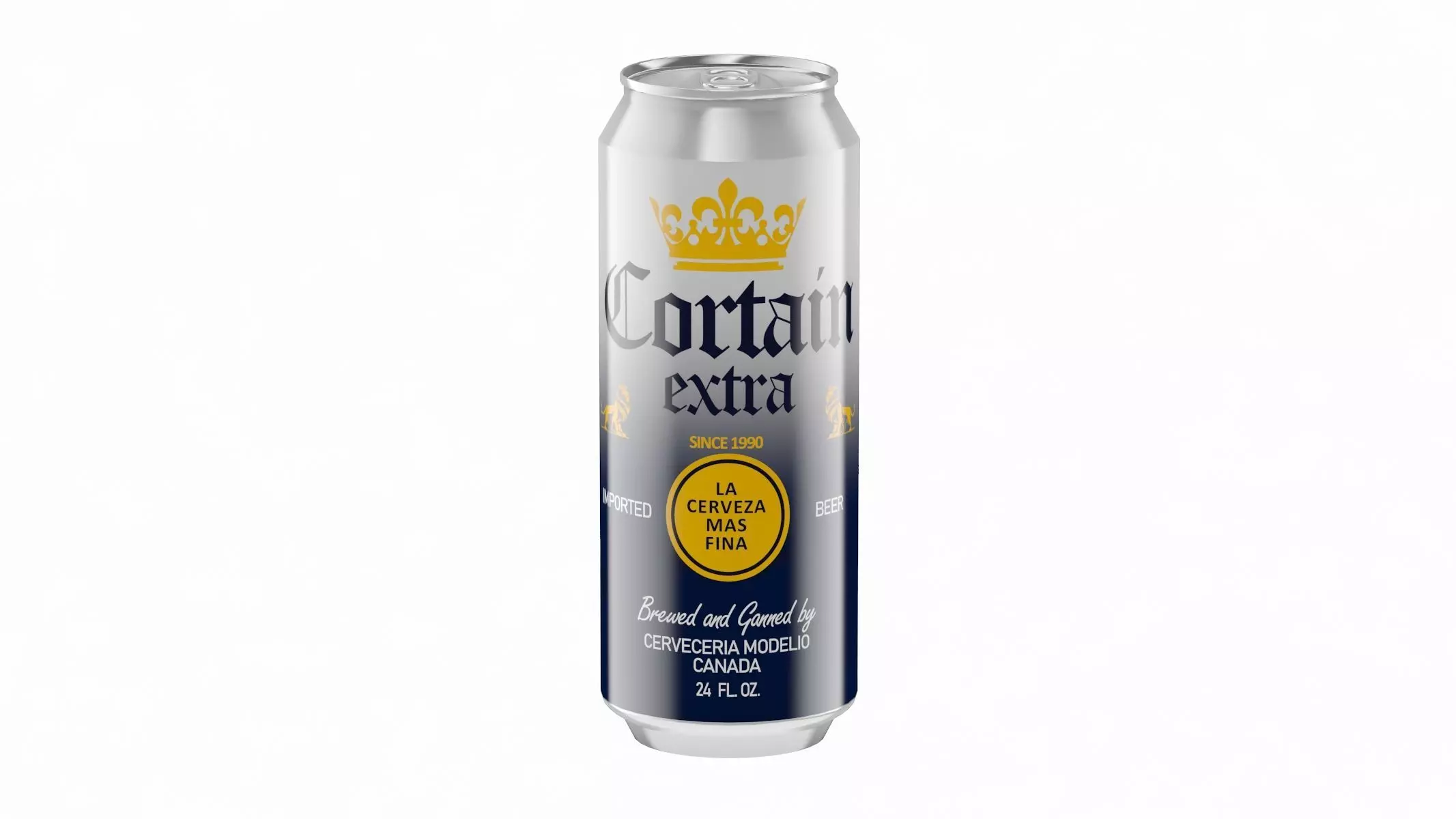 Beer Can 490ml Low Poly PBR Realistic Low-poly 3D model