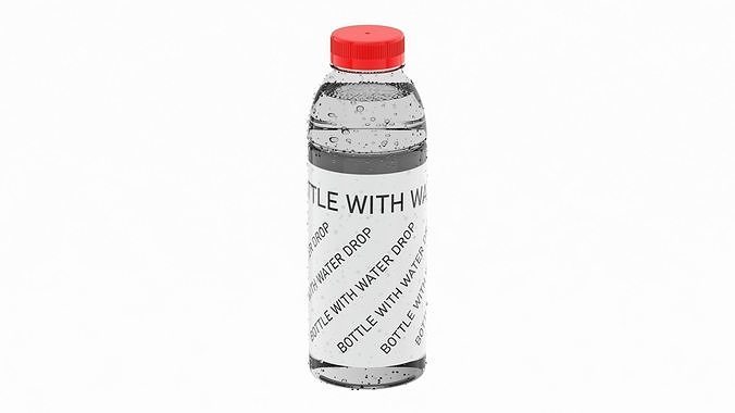 Bottle with water drop 3D model