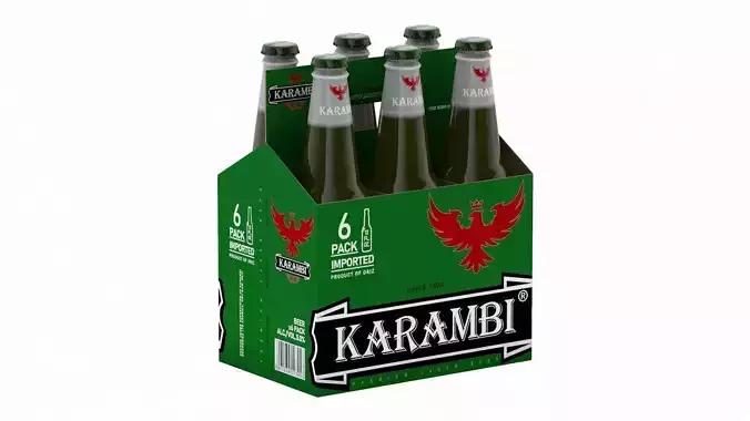 Beer 12 oz Pack 6 bottles PBR Realistic