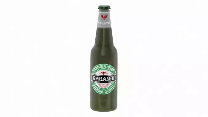 Beer Bottle 12 oz Low Poly PBR Realistic