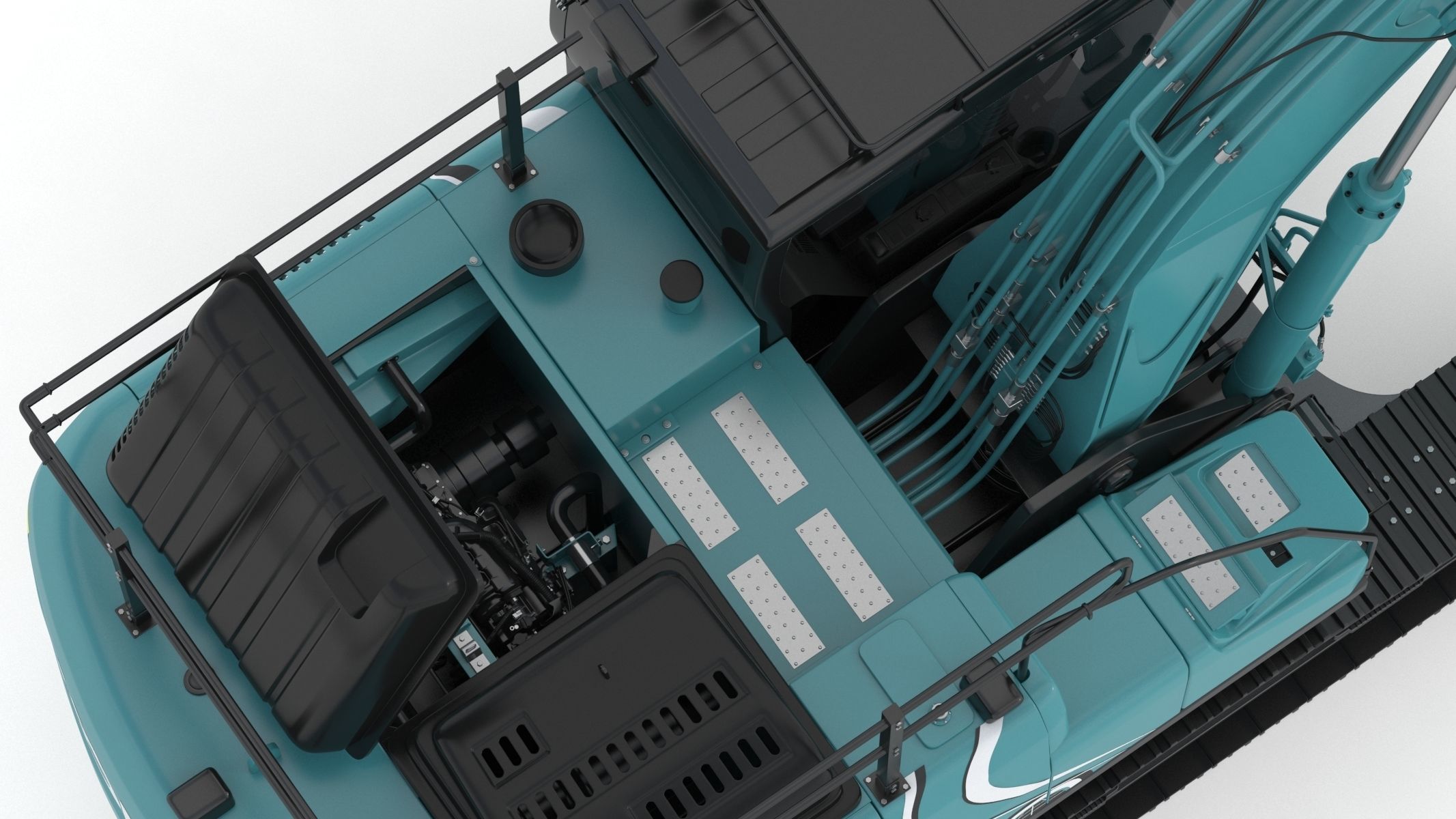 Kobelco SK210LC-10 Long Arm Excavator 3D model_18