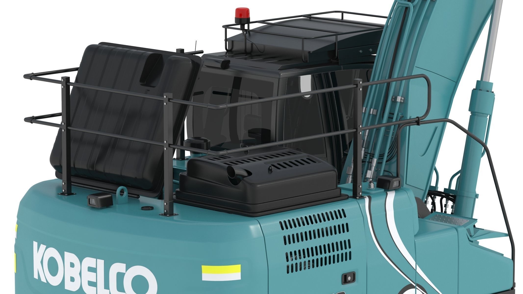 Kobelco SK210LC-10 Long Arm Excavator 3D model_11