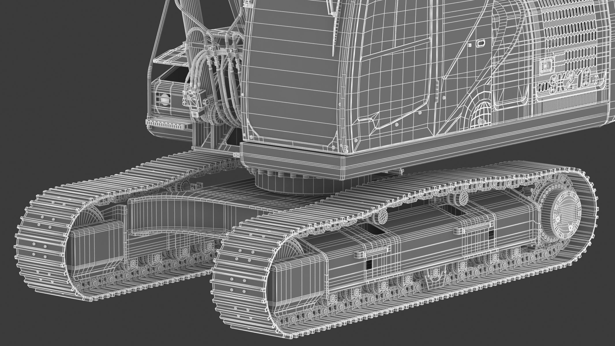 Kobelco SK210LC-10 Long Arm Excavator 3D model_37