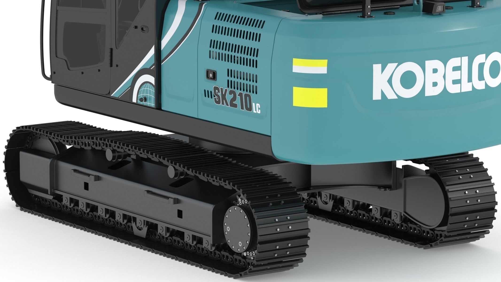 Kobelco SK210LC-10 Long Arm Excavator 3D model_13