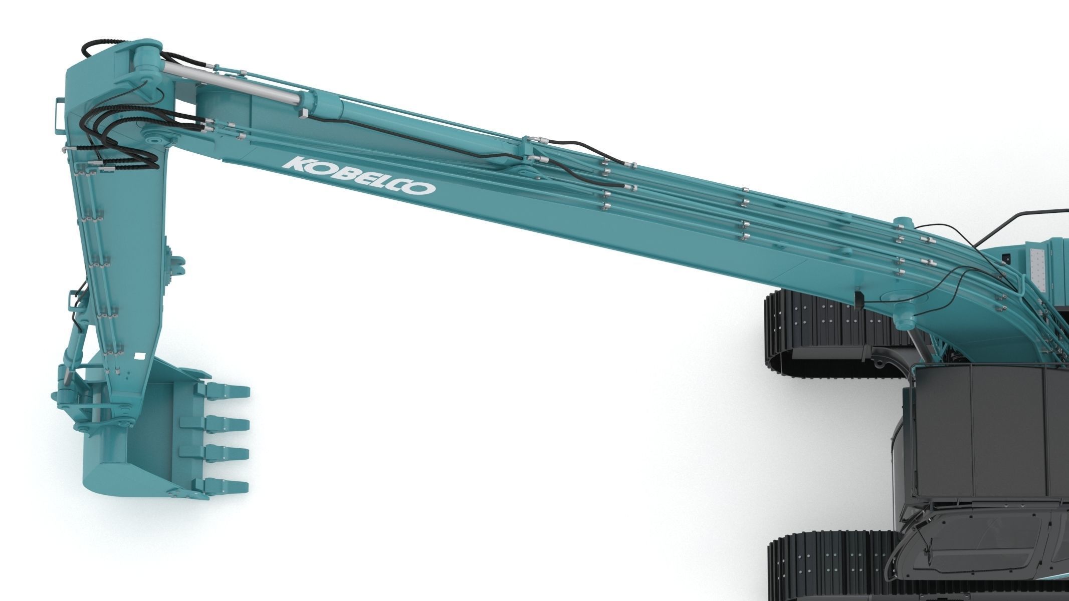 Kobelco SK210LC-10 Long Arm Excavator 3D model_19