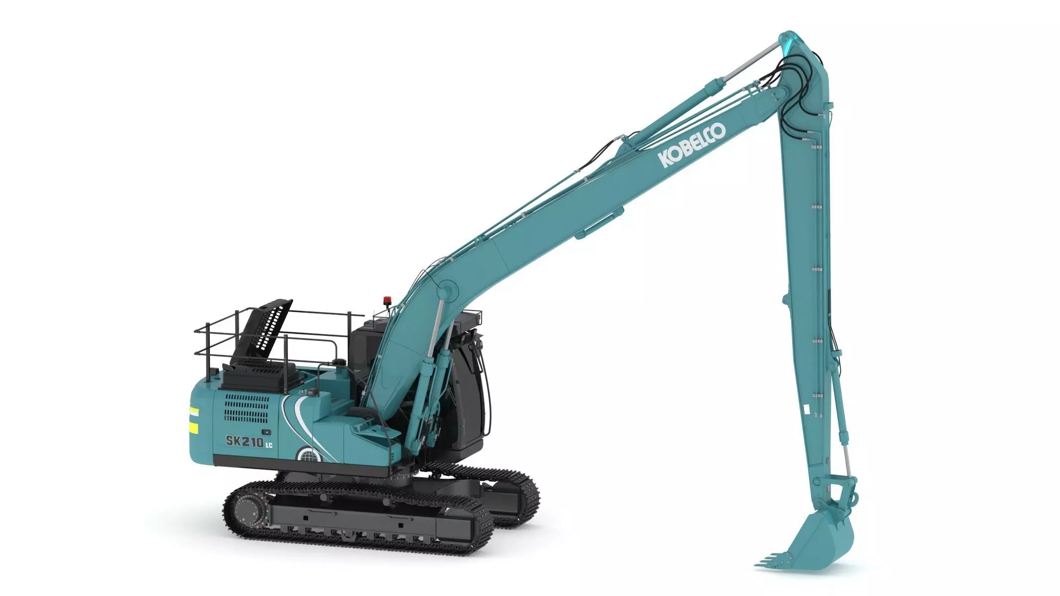 Kobelco SK210LC-10 Long Arm Excavator 3D model_0