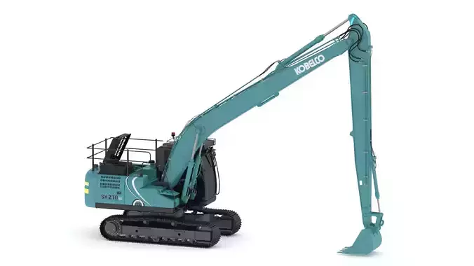 Kobelco SK210LC-10 Long Arm Excavator 3D model