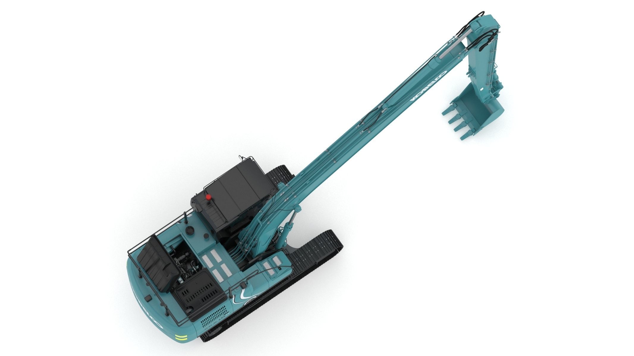 Kobelco SK210LC-10 Long Arm Excavator 3D model_8