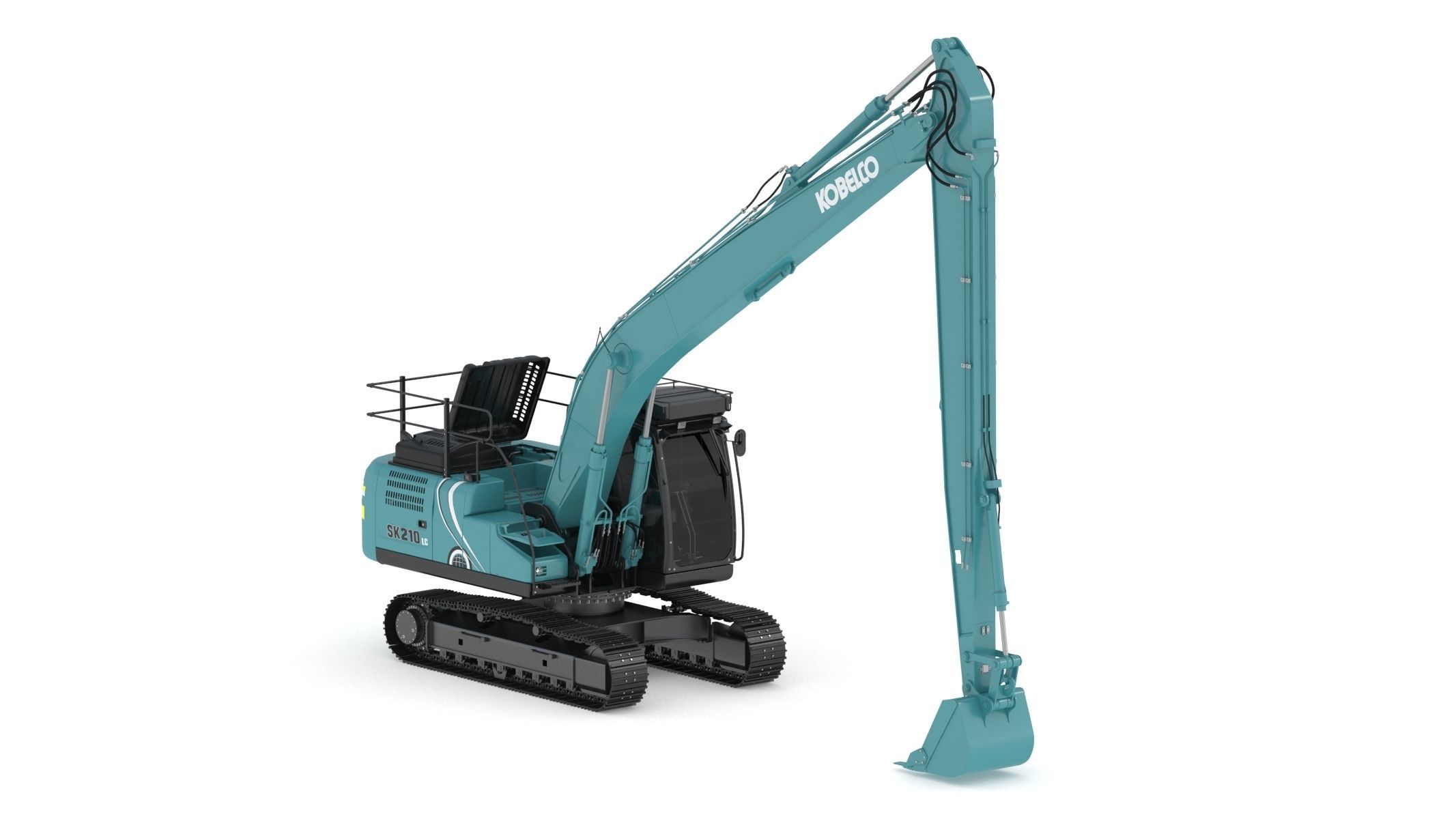 Kobelco SK210LC-10 Long Arm Excavator 3D model_7