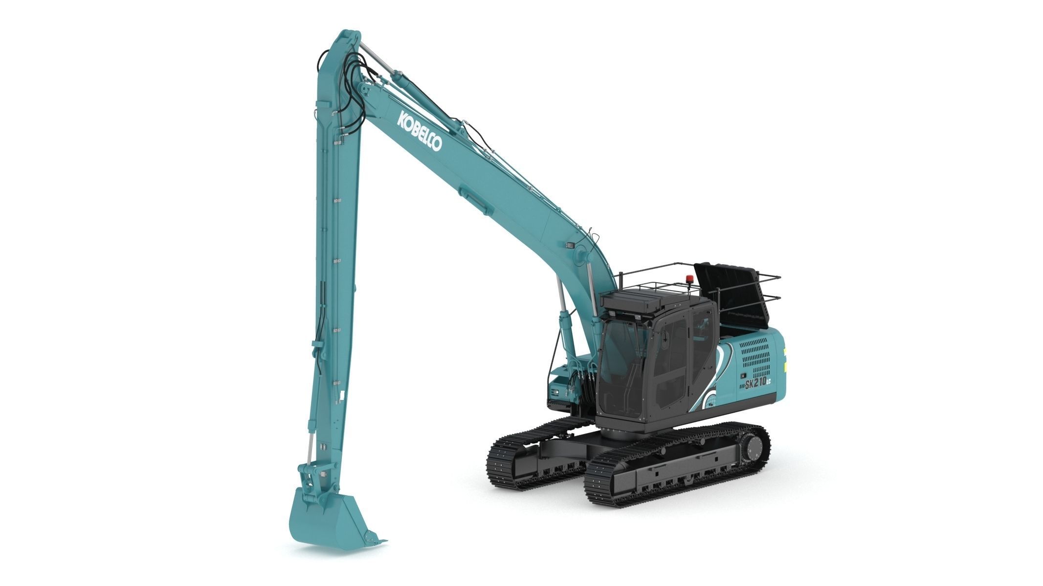 Kobelco SK210LC-10 Long Arm Excavator 3D model_5