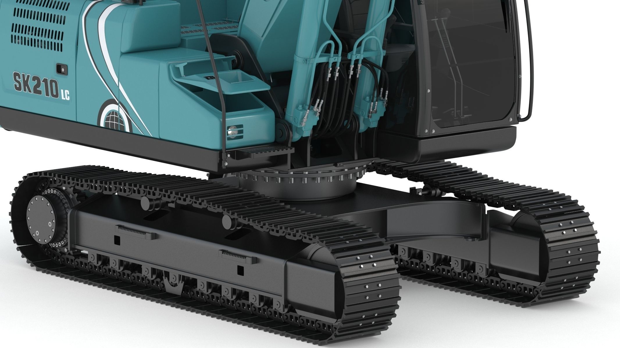 Kobelco SK210LC-10 Long Arm Excavator 3D model_17