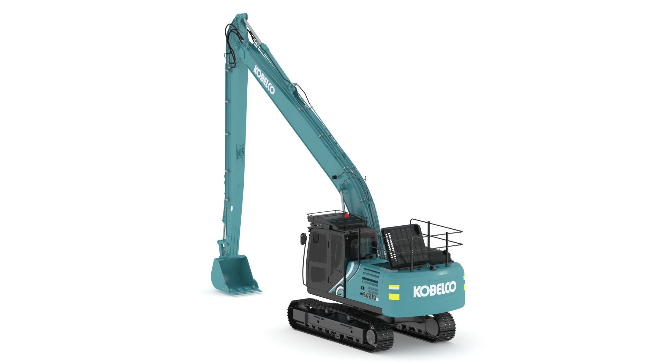 Kobelco SK210LC-10 Long Arm Excavator 3D model_3