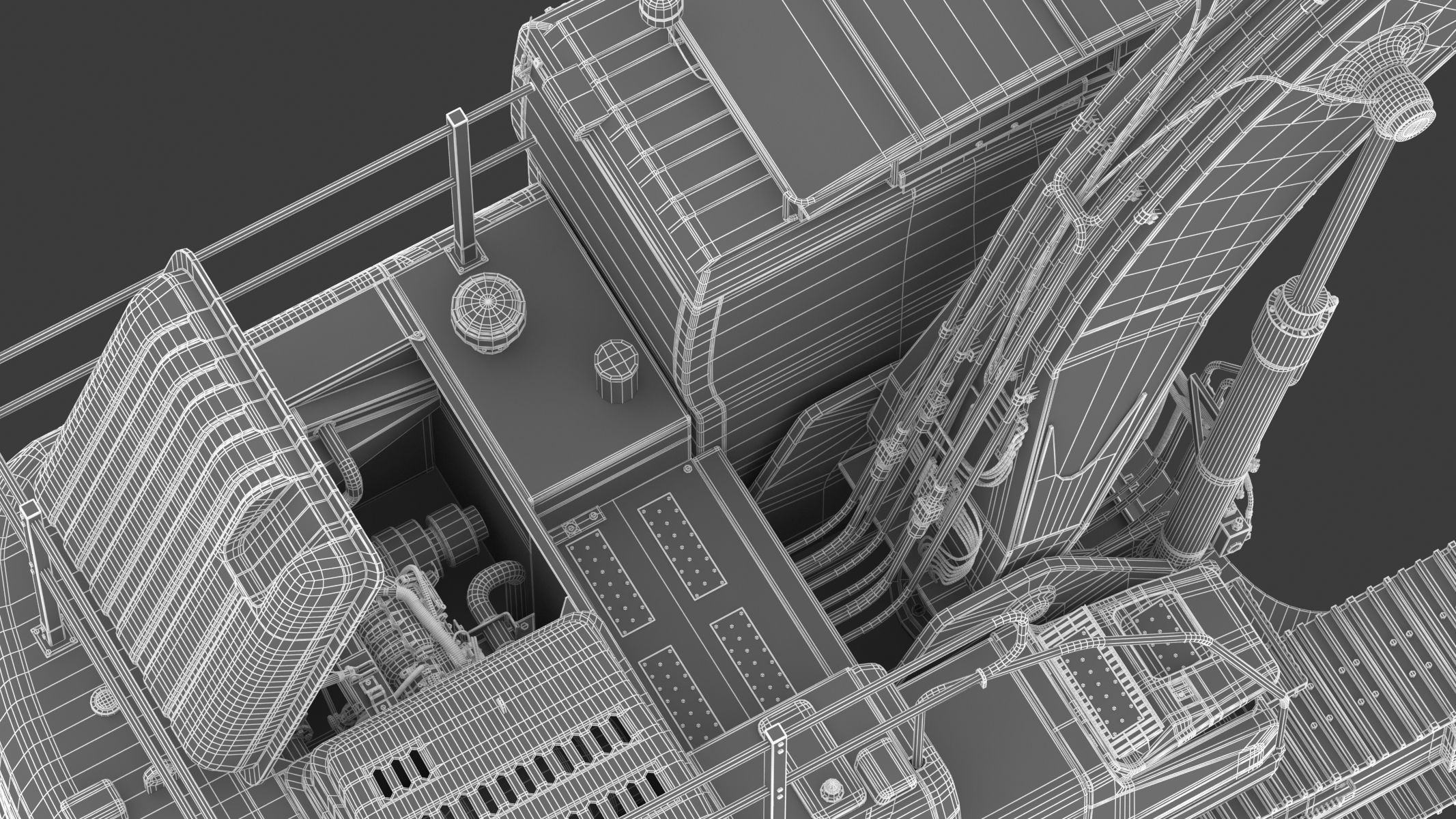 Kobelco SK210LC-10 Long Arm Excavator 3D model_40
