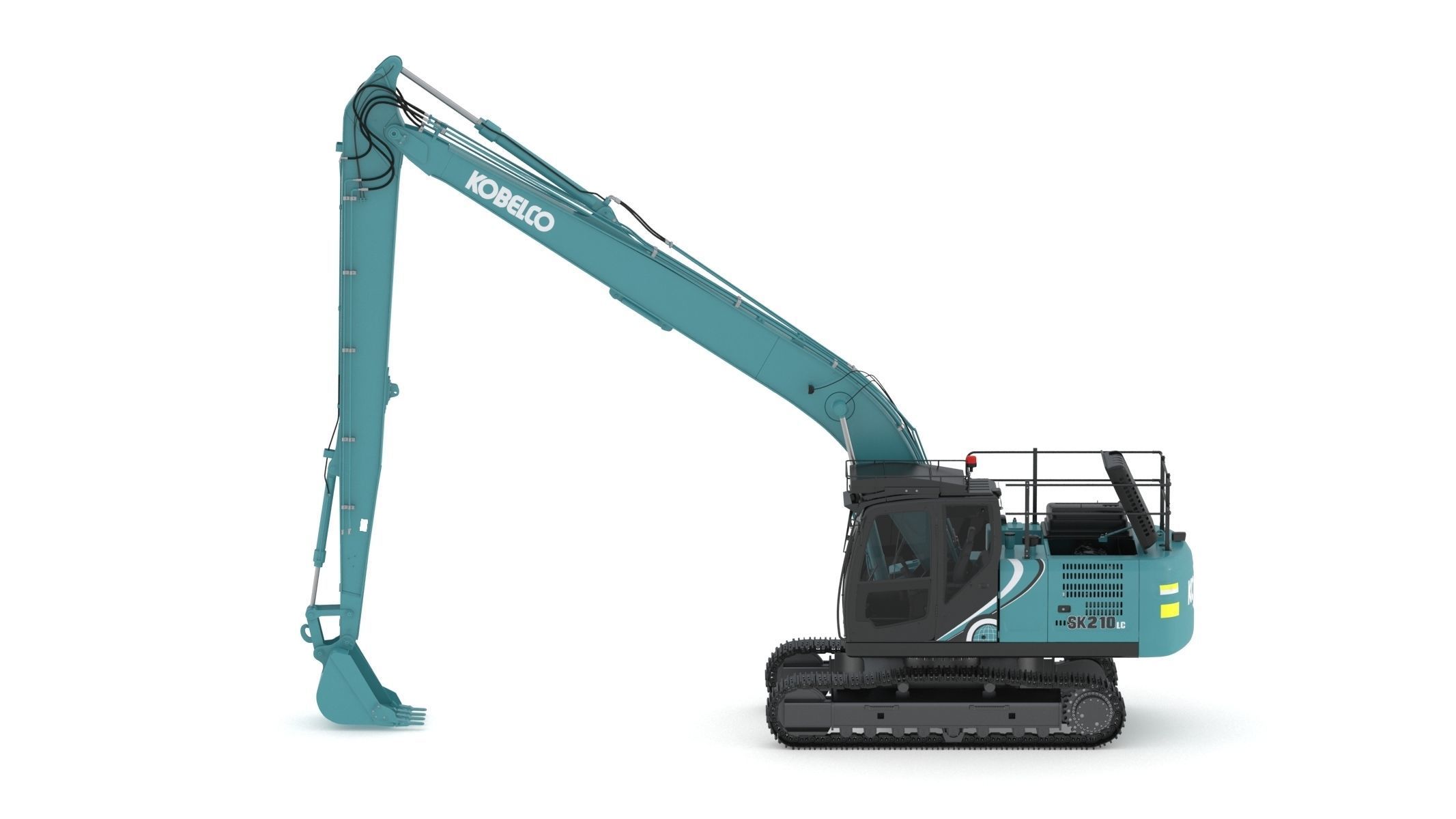 Kobelco SK210LC-10 Long Arm Excavator 3D model_4