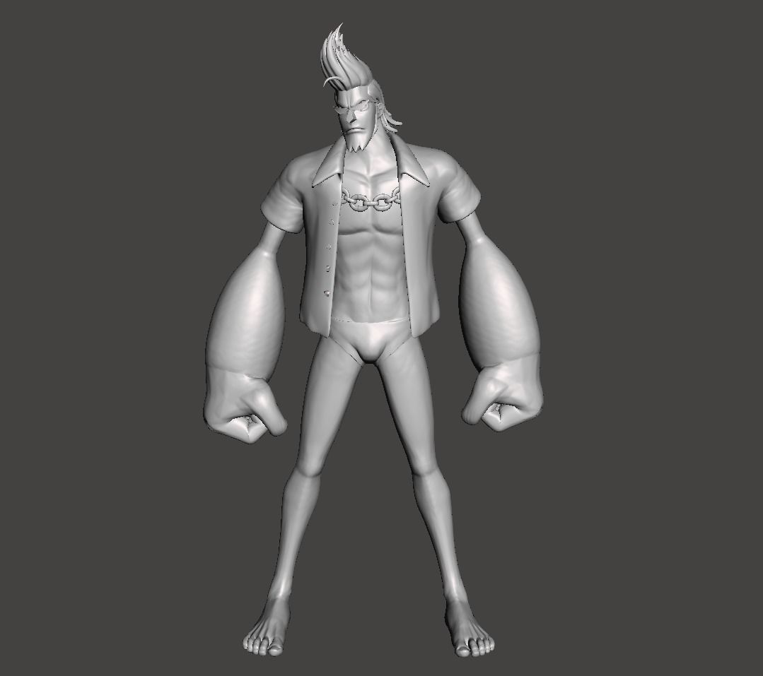 Franky before Time skip 3D Model 3D print model_2