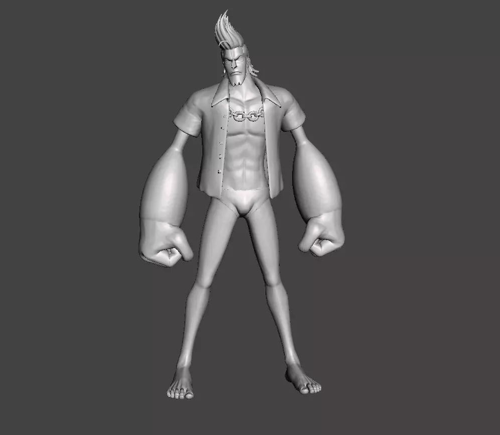 Franky before Time skip 3D Model 3D print model_0