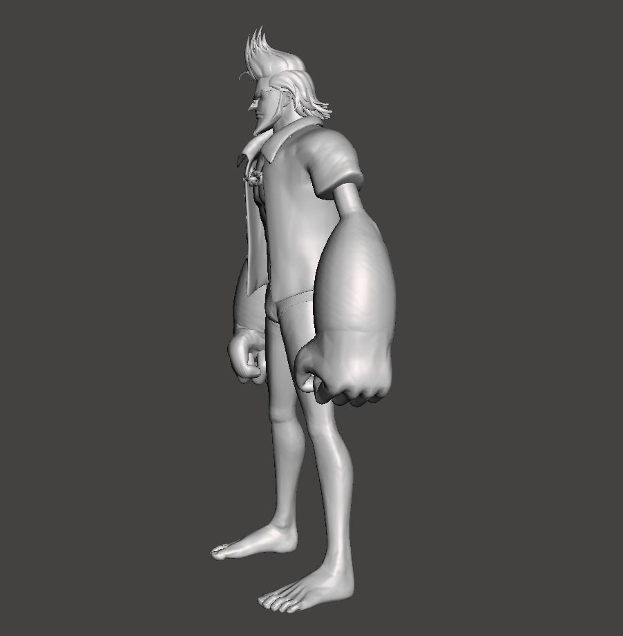 Franky before Time skip 3D Model 3D print model_3
