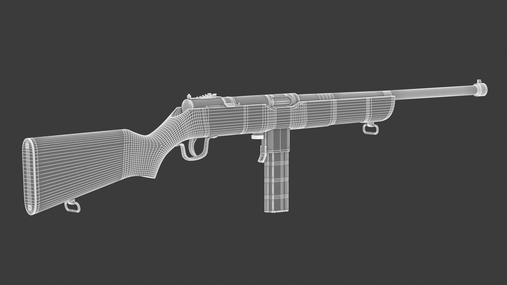 M50 Reising Submachine gun 3D model_15