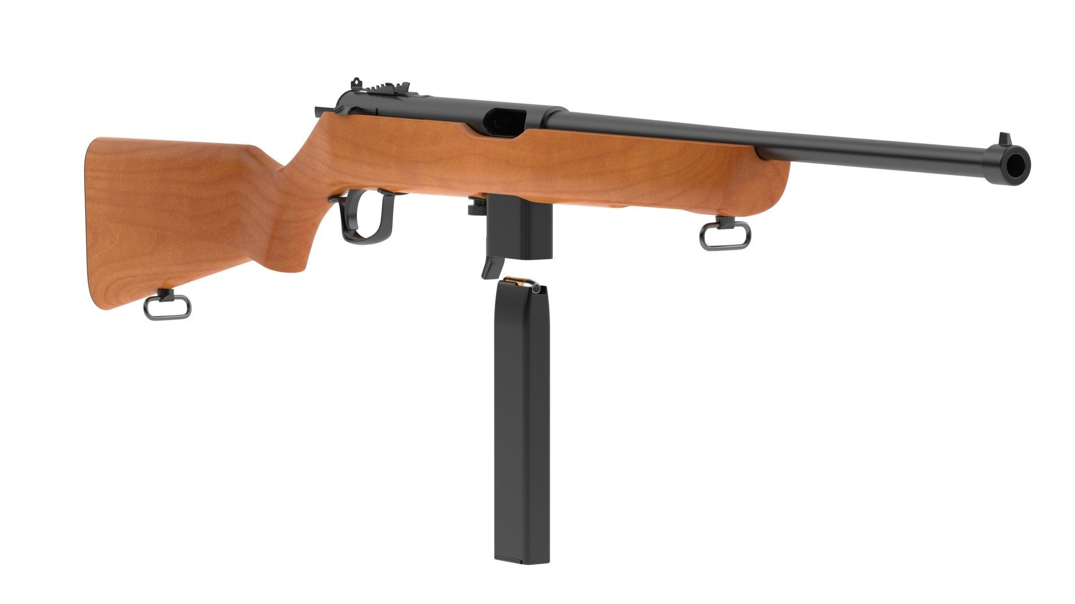 M50 Reising Submachine gun 3D model_4