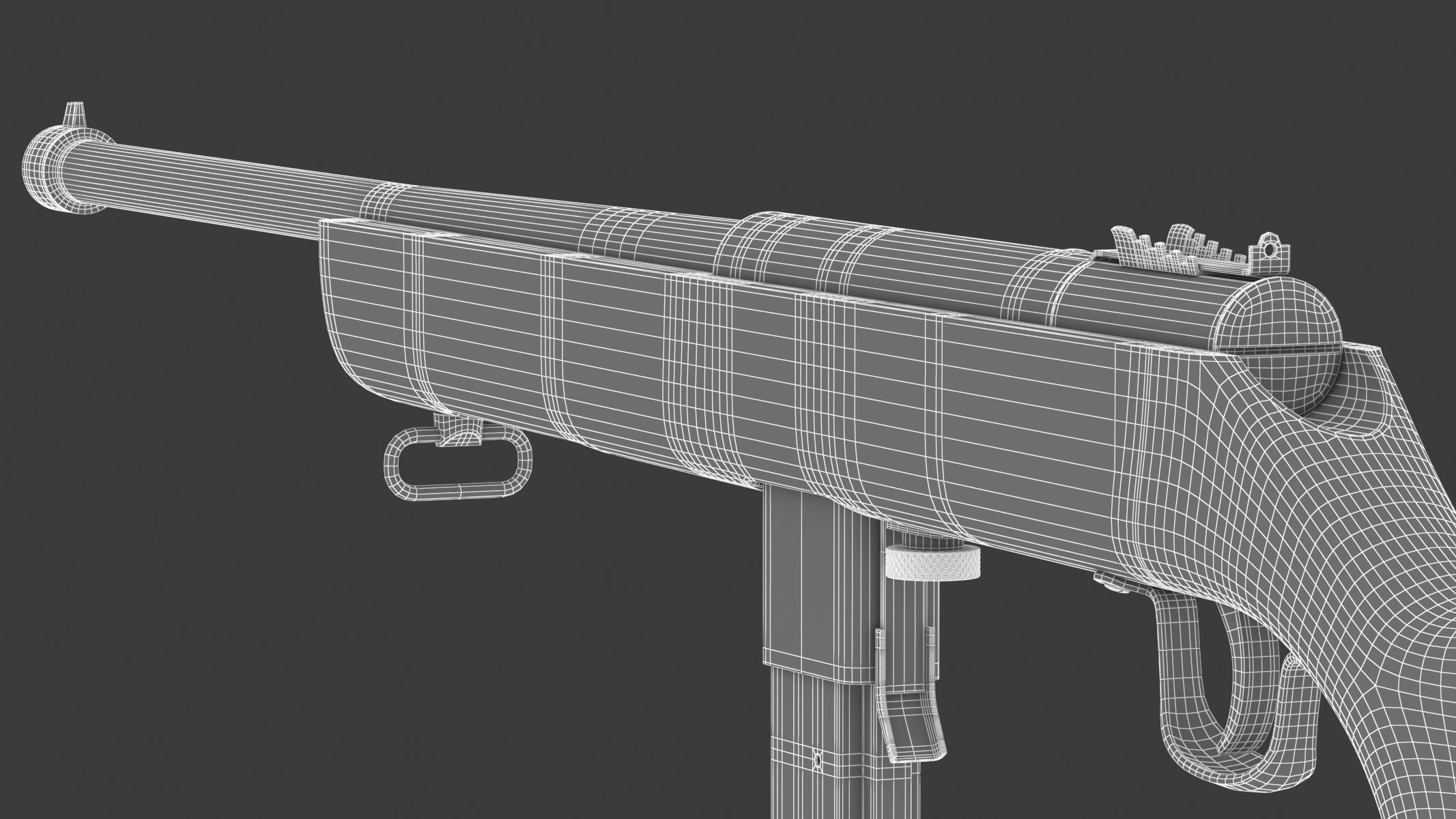 M50 Reising Submachine gun 3D model_21