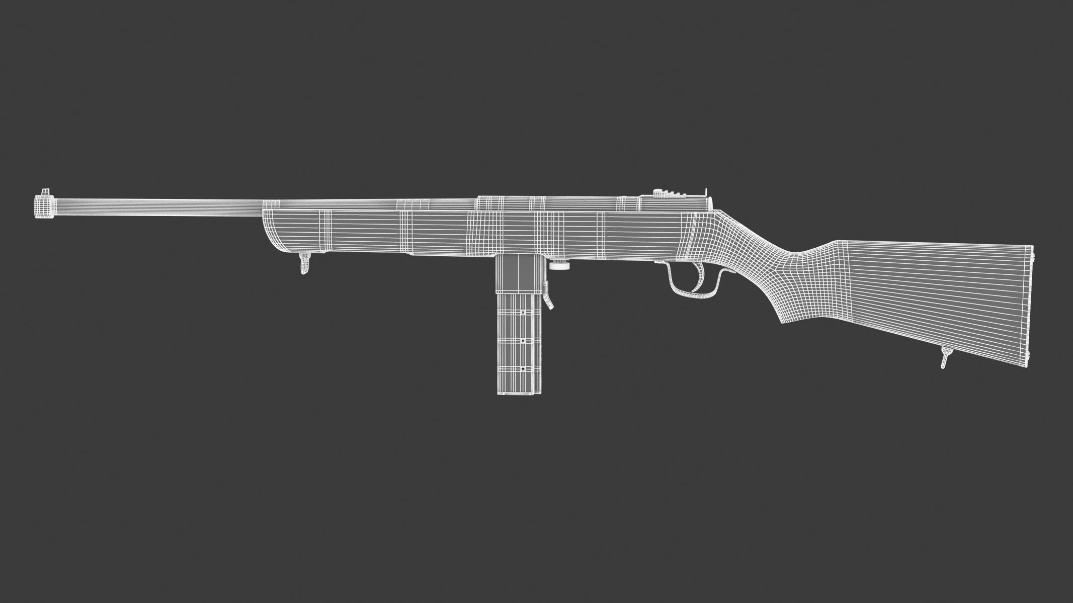 M50 Reising Submachine gun 3D model_17