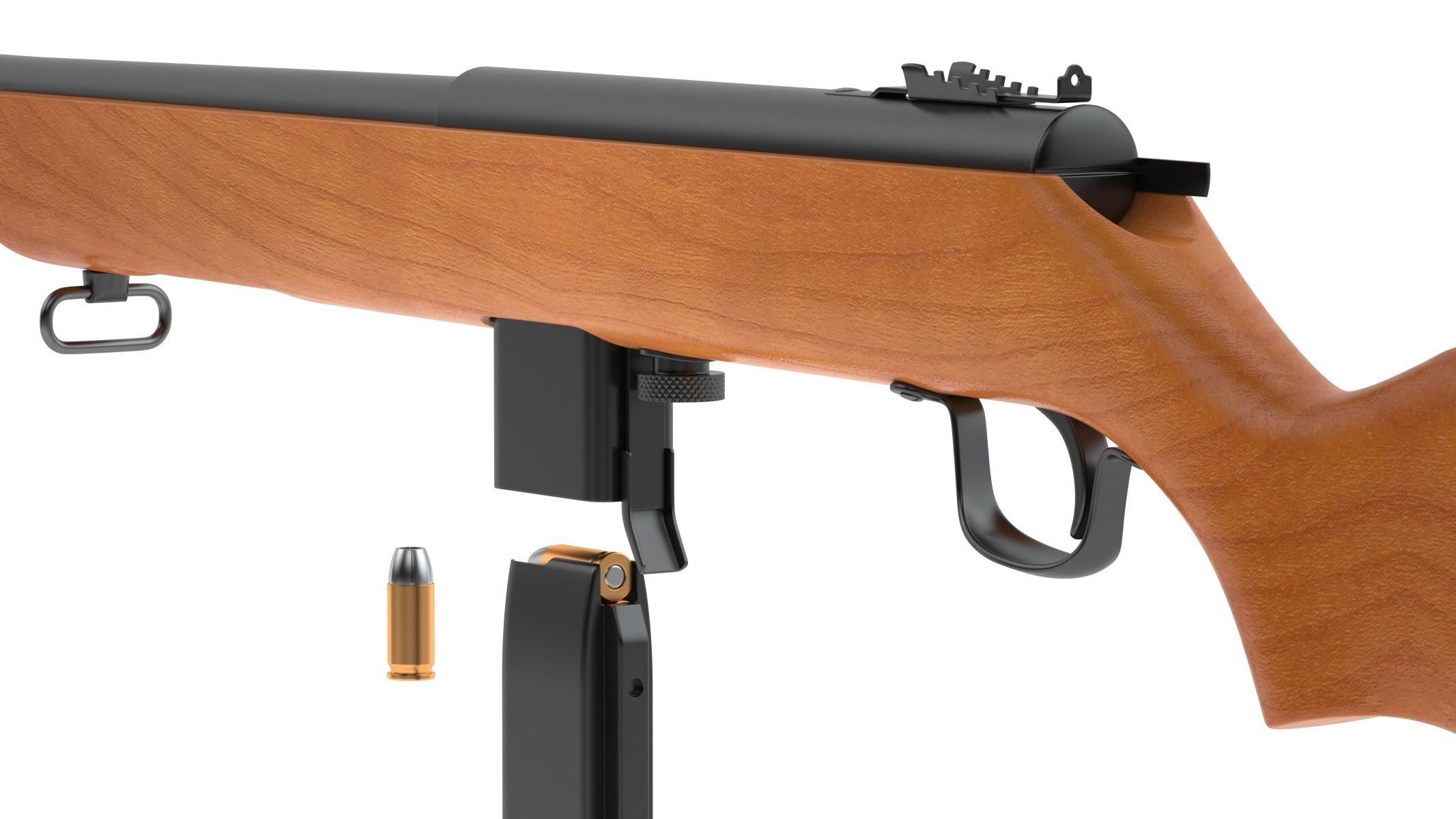 M50 Reising Submachine gun 3D model_14