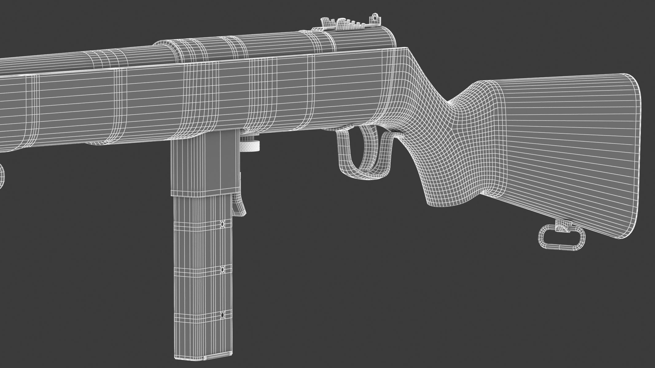M50 Reising Submachine gun 3D model_23