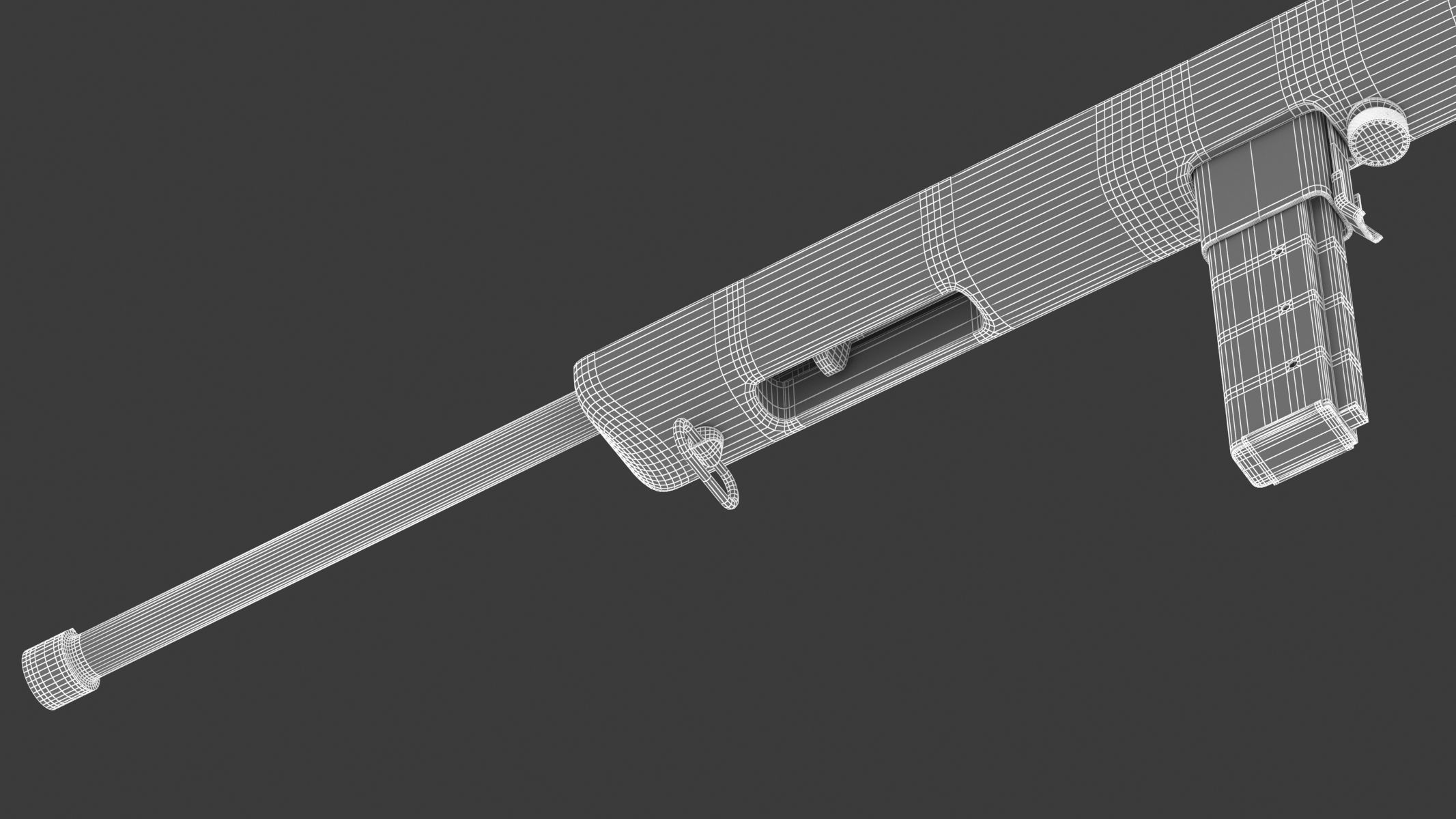 M50 Reising Submachine gun 3D model_25