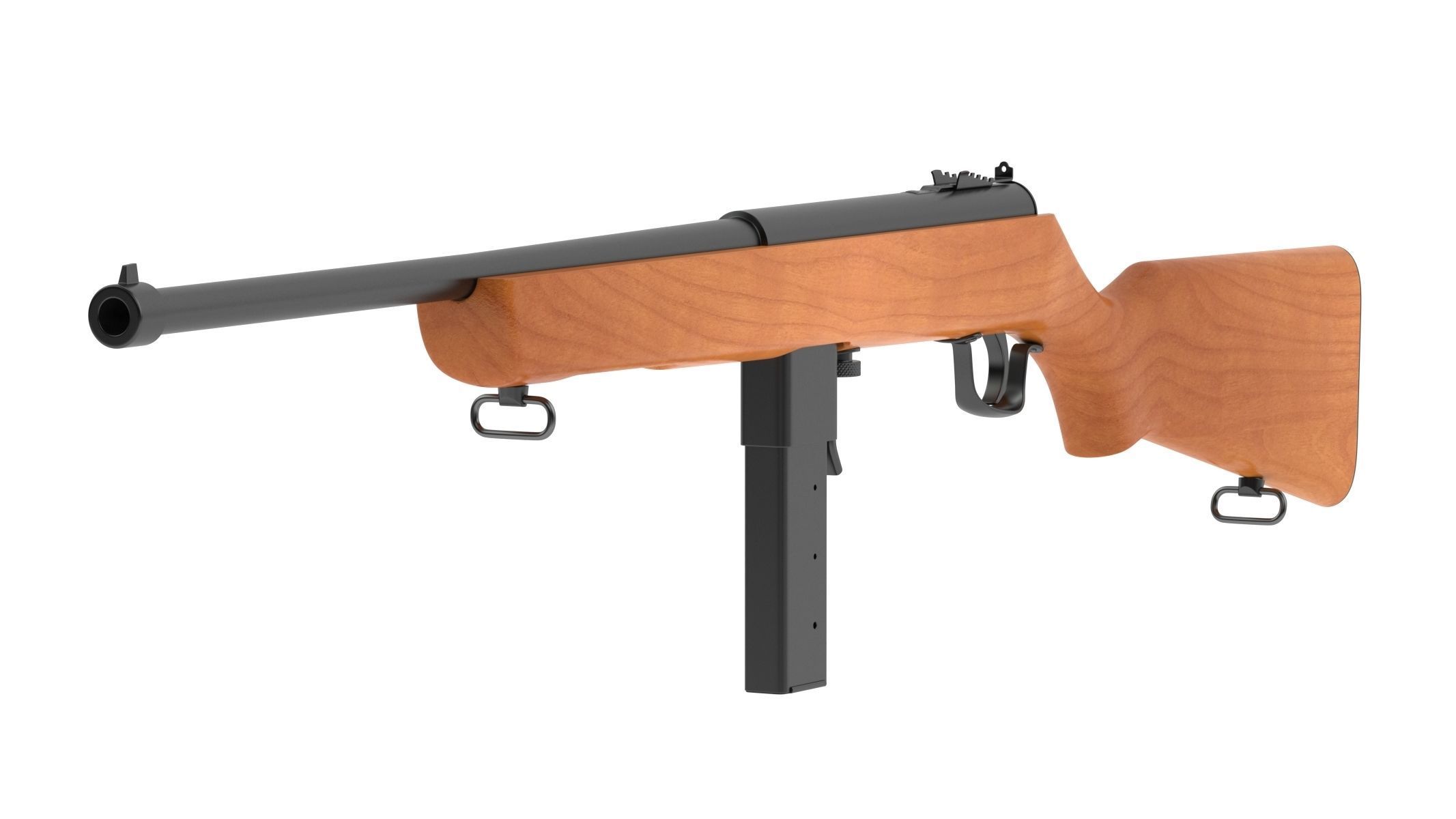M50 Reising Submachine gun 3D model_3