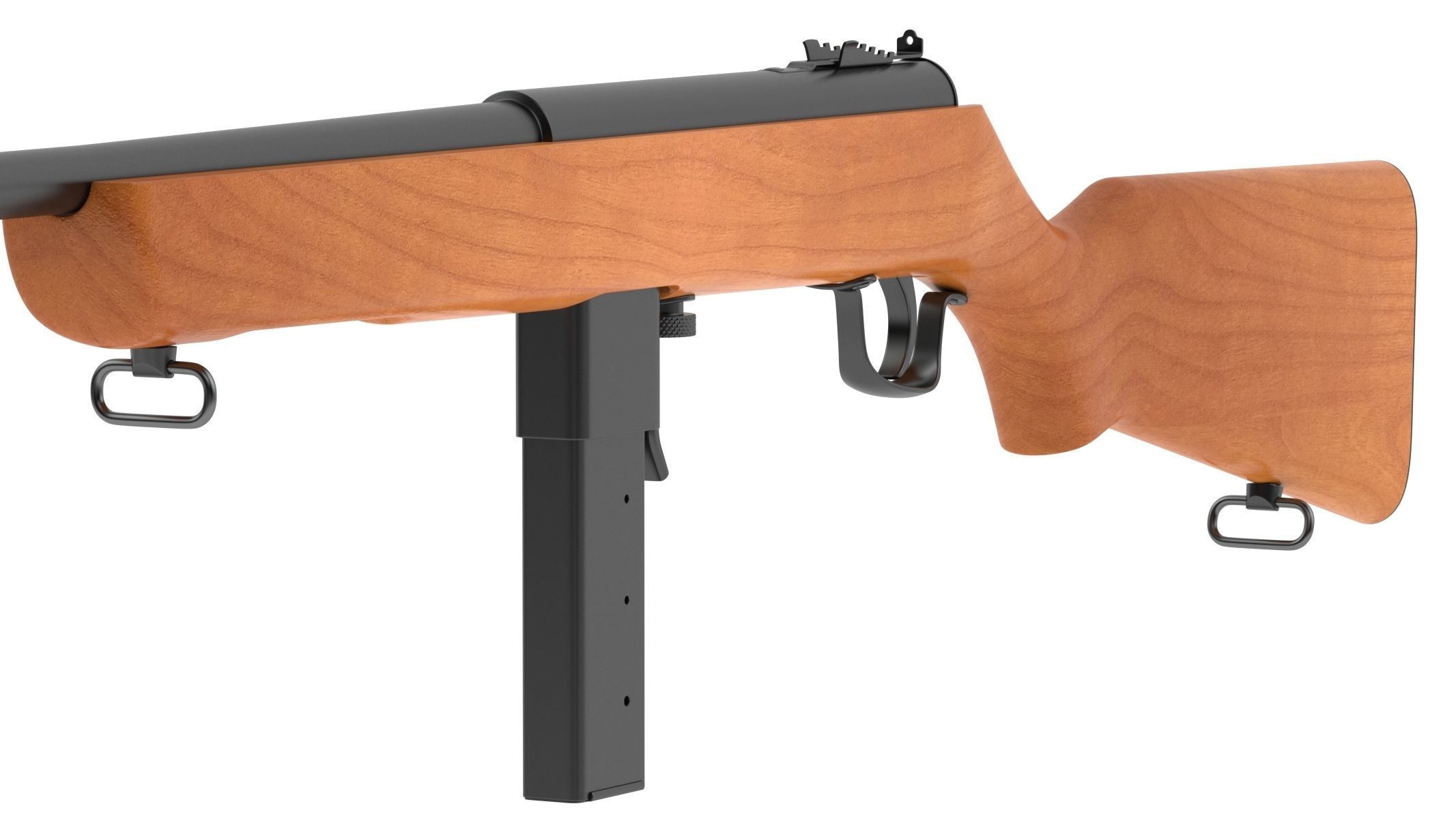 M50 Reising Submachine gun 3D model_8