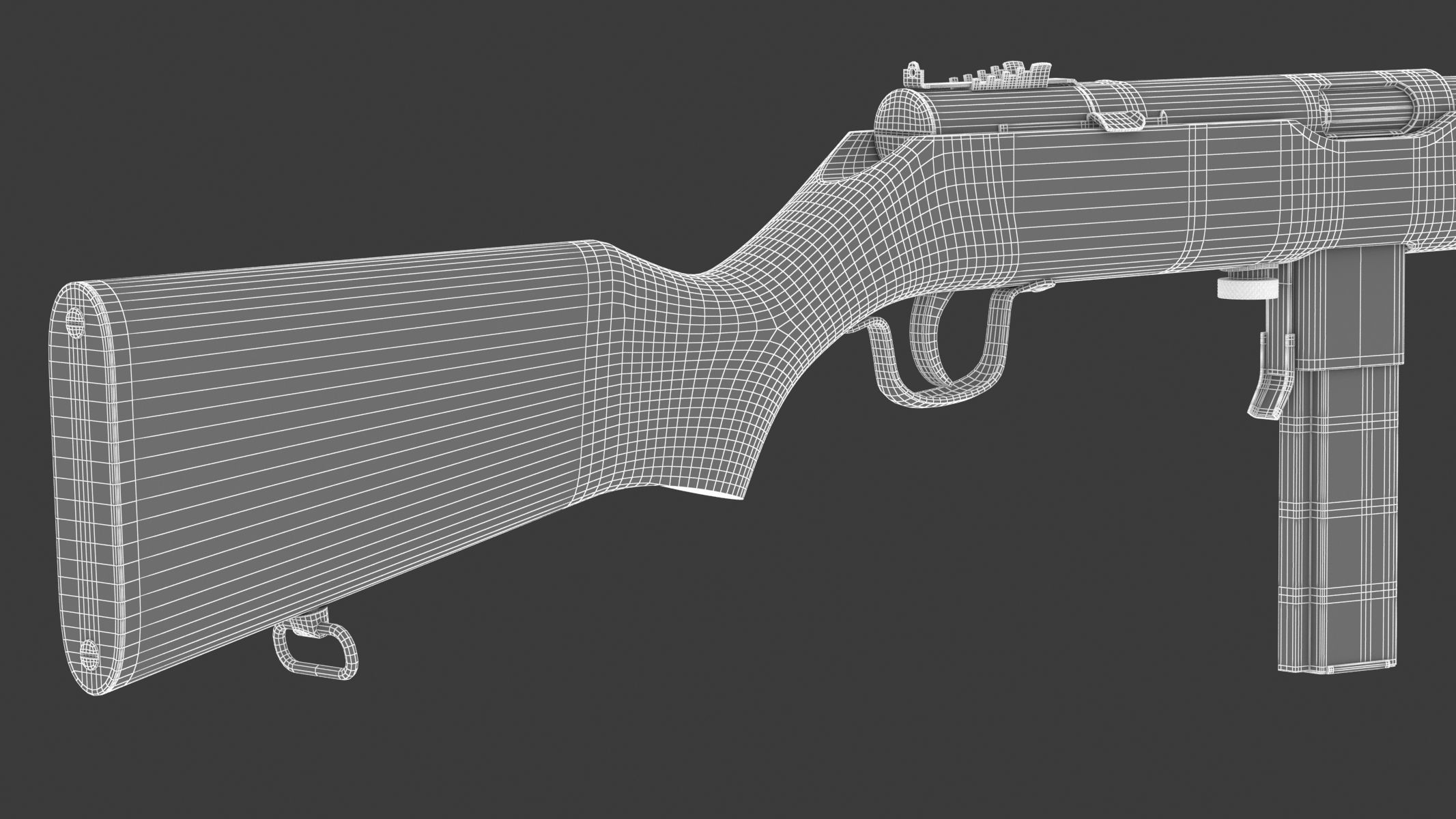 M50 Reising Submachine gun 3D model_20