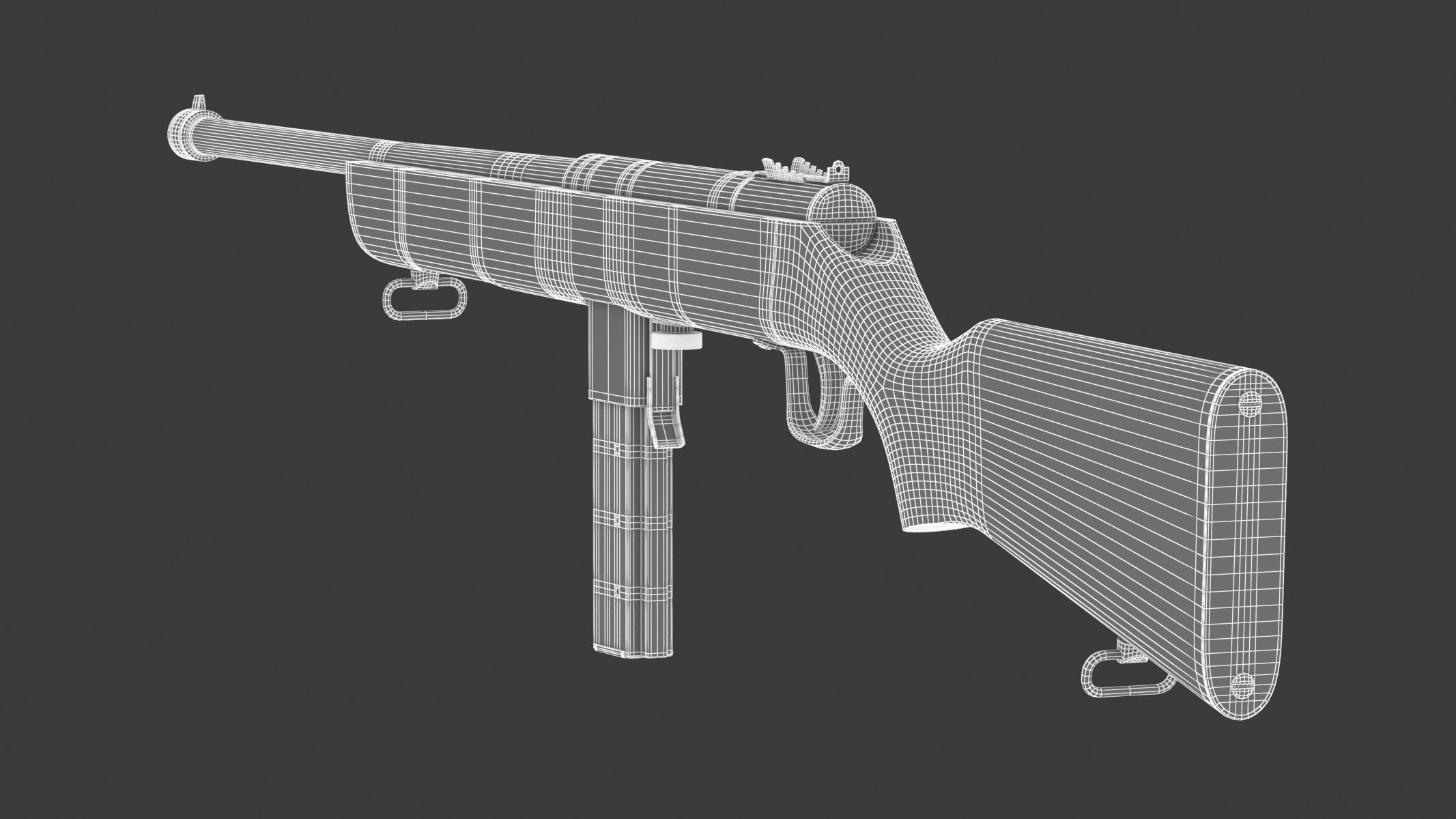 M50 Reising Submachine gun 3D model_16