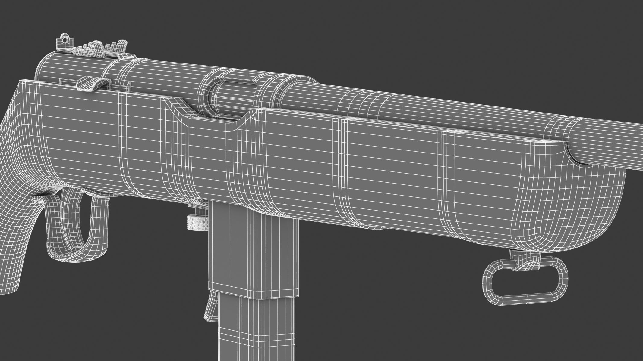 M50 Reising Submachine gun 3D model_24