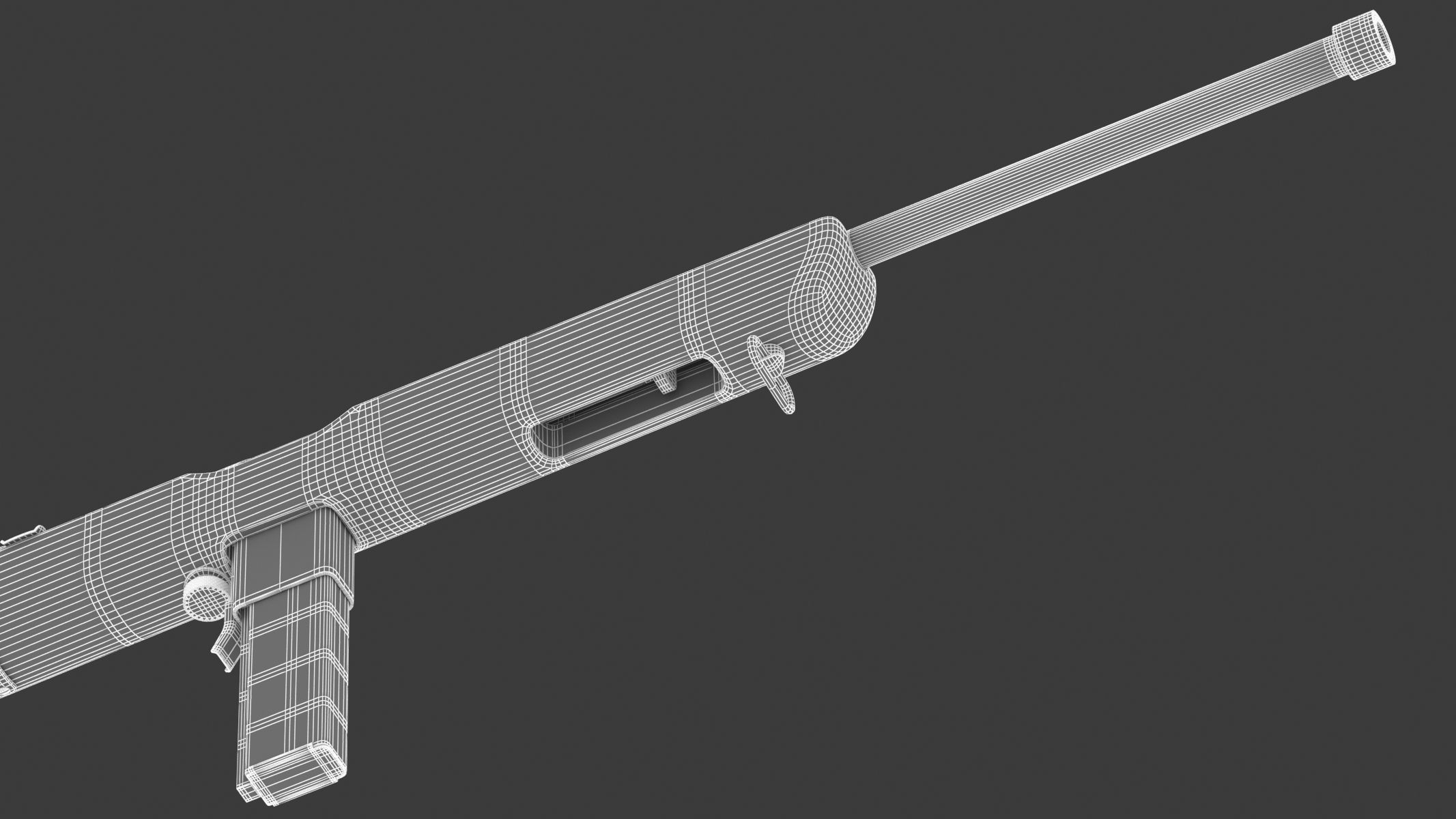 M50 Reising Submachine gun 3D model_27