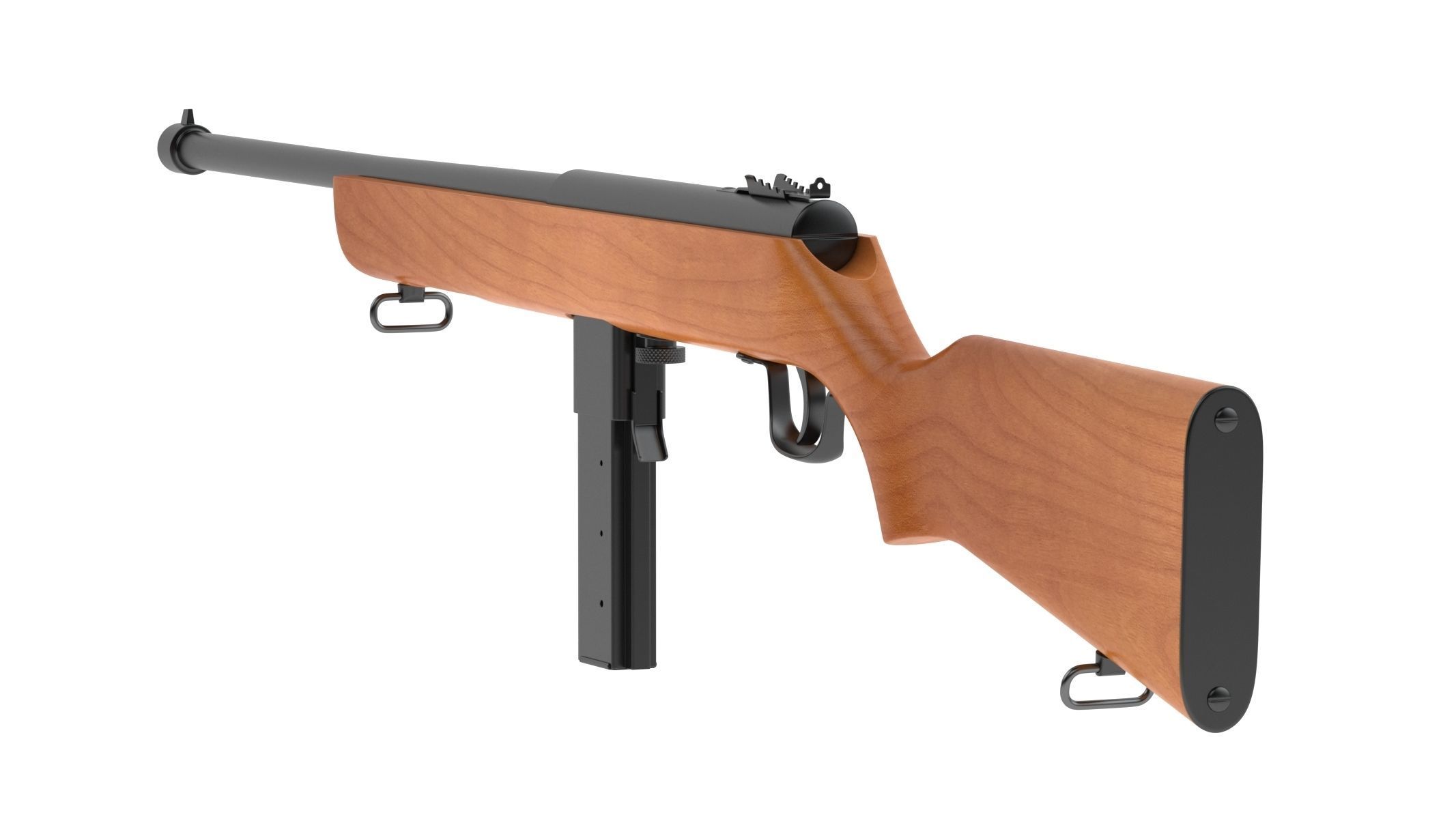 M50 Reising Submachine gun 3D model_1