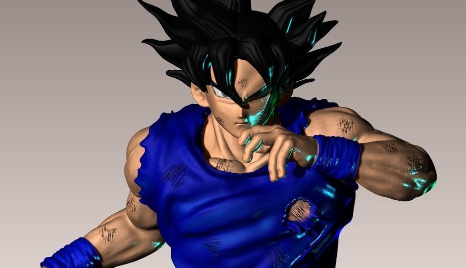 GOKU DRAGON BALL SUPER SIGN ULTRA INSTINCT BUST 3D print model_2