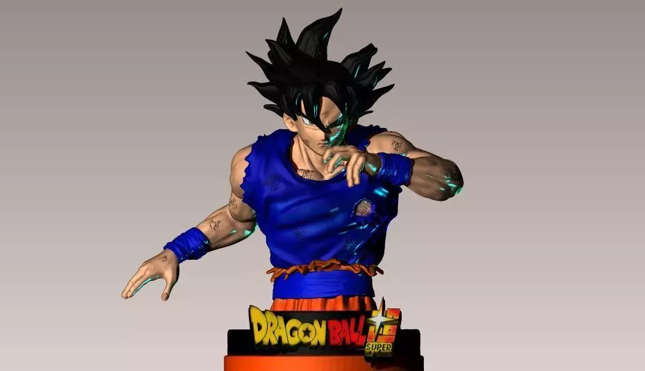 GOKU DRAGON BALL SUPER SIGN ULTRA INSTINCT BUST 3D print model_0