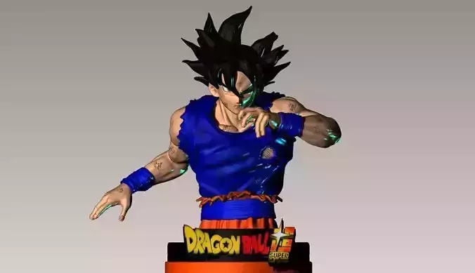 GOKU DRAGON BALL SUPER SIGN ULTRA INSTINCT BUST