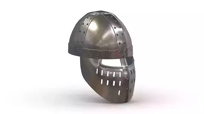 Medieval Helmet 07 Low Poly PBR Realistic