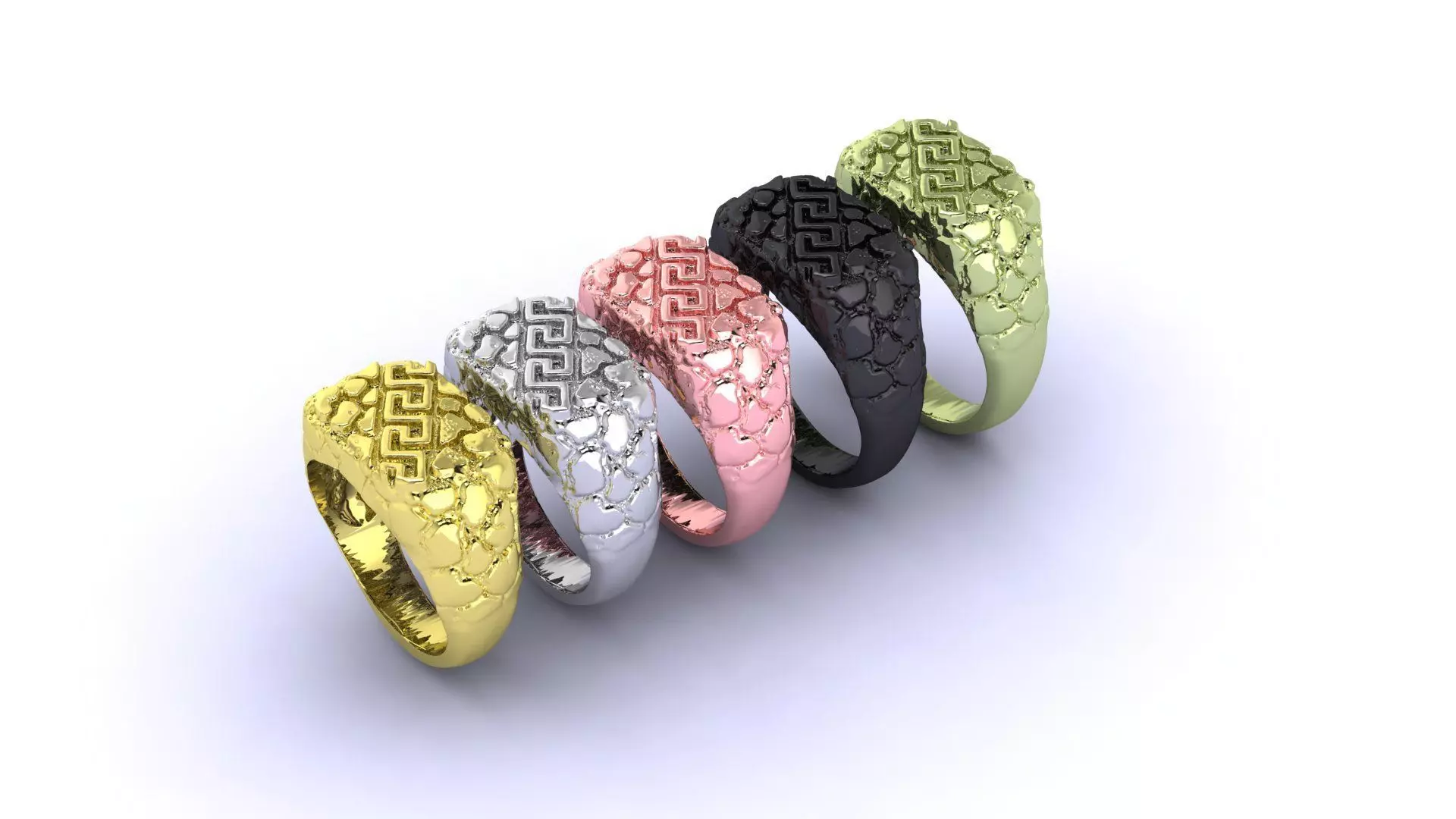 Jewelry Ring R001 5 MEASURES 3D print model