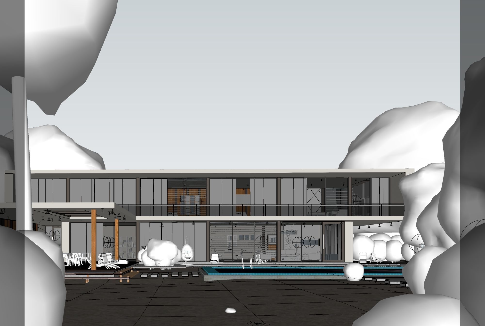 Exterior Night Scene 3D model 3D model_5