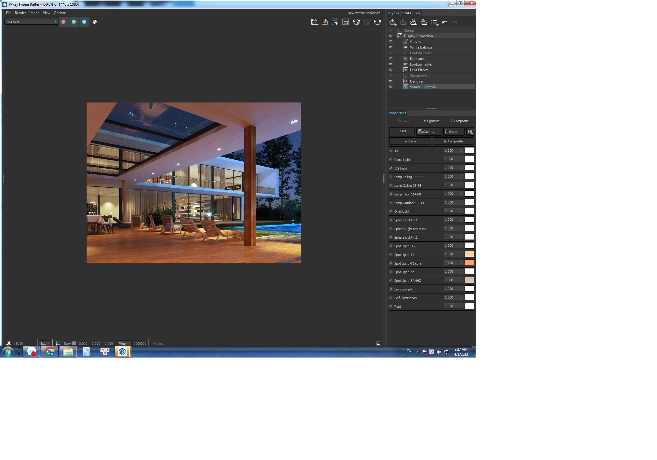 Exterior Night Scene 3D model 3D model_3