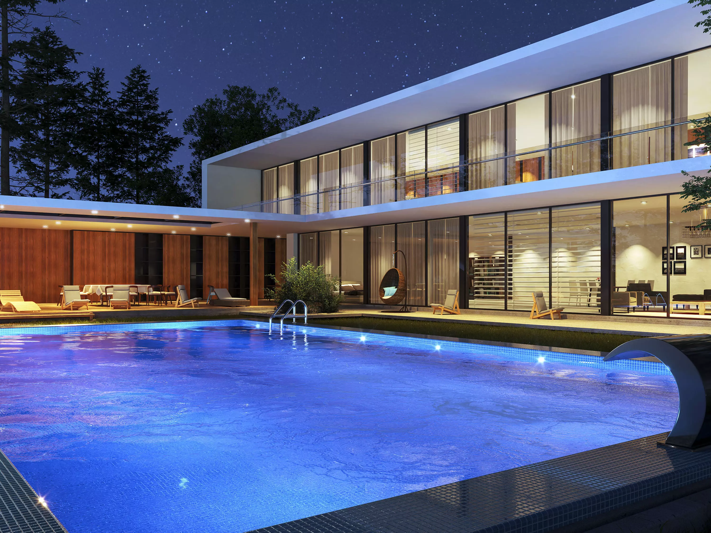 Exterior Night Scene 3D model 3D model_0