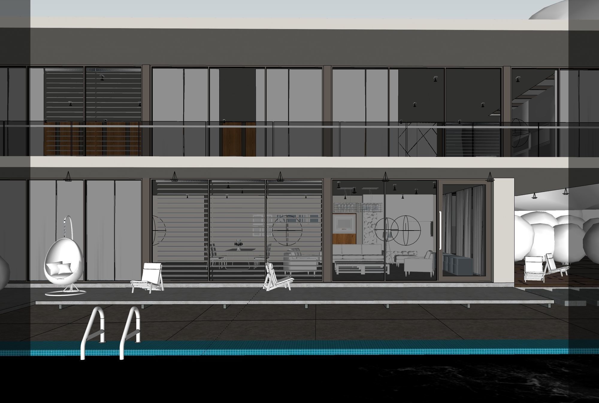 Exterior Night Scene 3D model 3D model_10