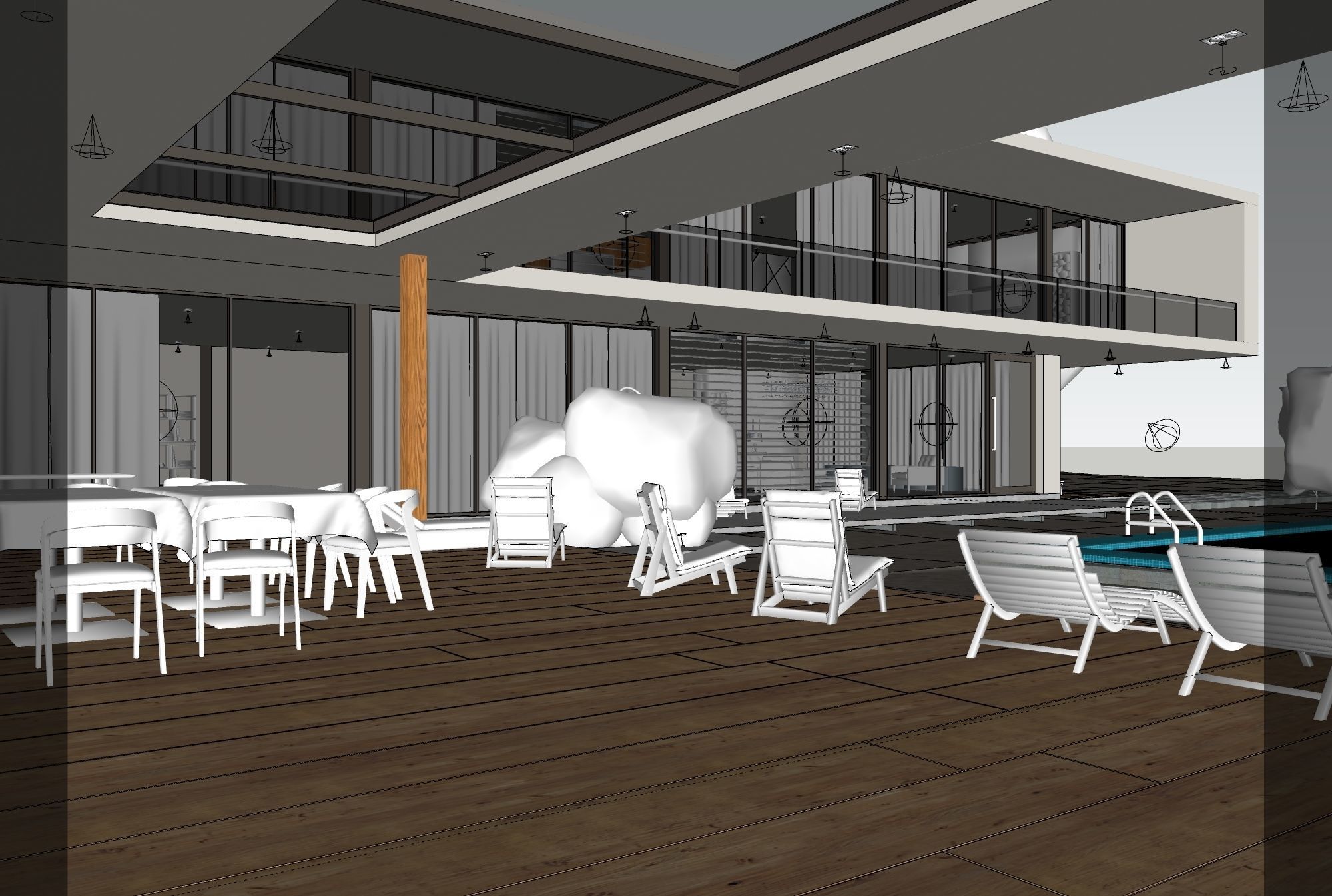 Exterior Night Scene 3D model 3D model_8