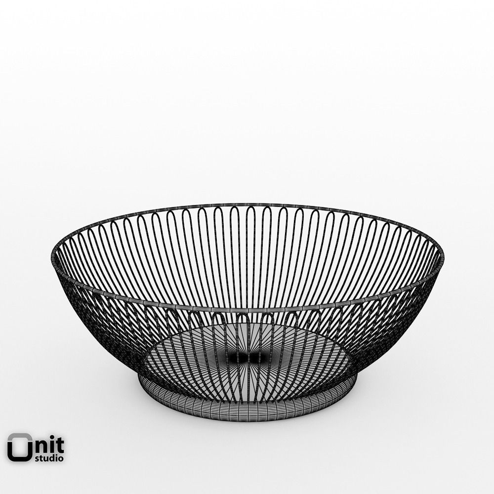 Alessi Round Wire Bowl 3D model_2