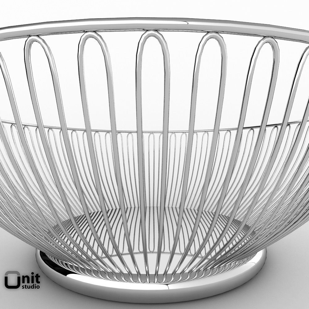 Alessi Round Wire Bowl 3D model_4