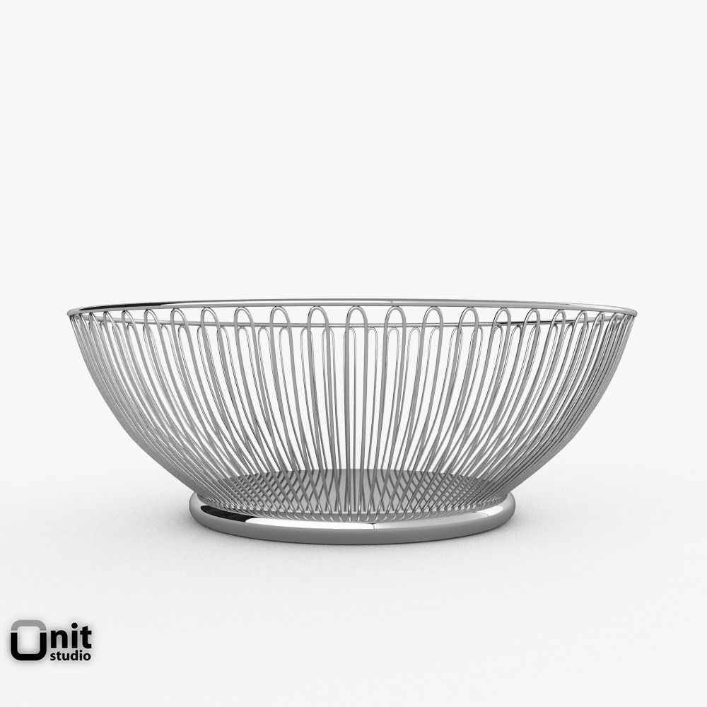 Alessi Round Wire Bowl 3D model_3