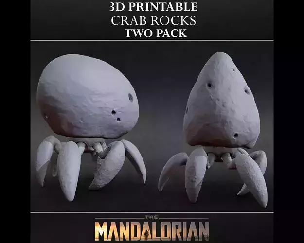 3D PRINTABLE CRAB ROCKS TWO PACK FROM THE MANDALORIAN
