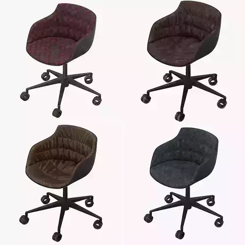 4K 4 Colors Realistic Abandon Chair 3D model